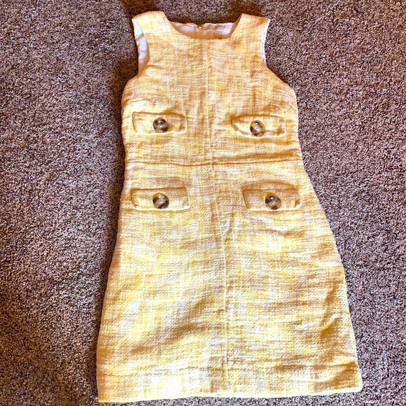 Michael Kors Tweed Yellow Dress.  Size 6. - Picture 1 of 2